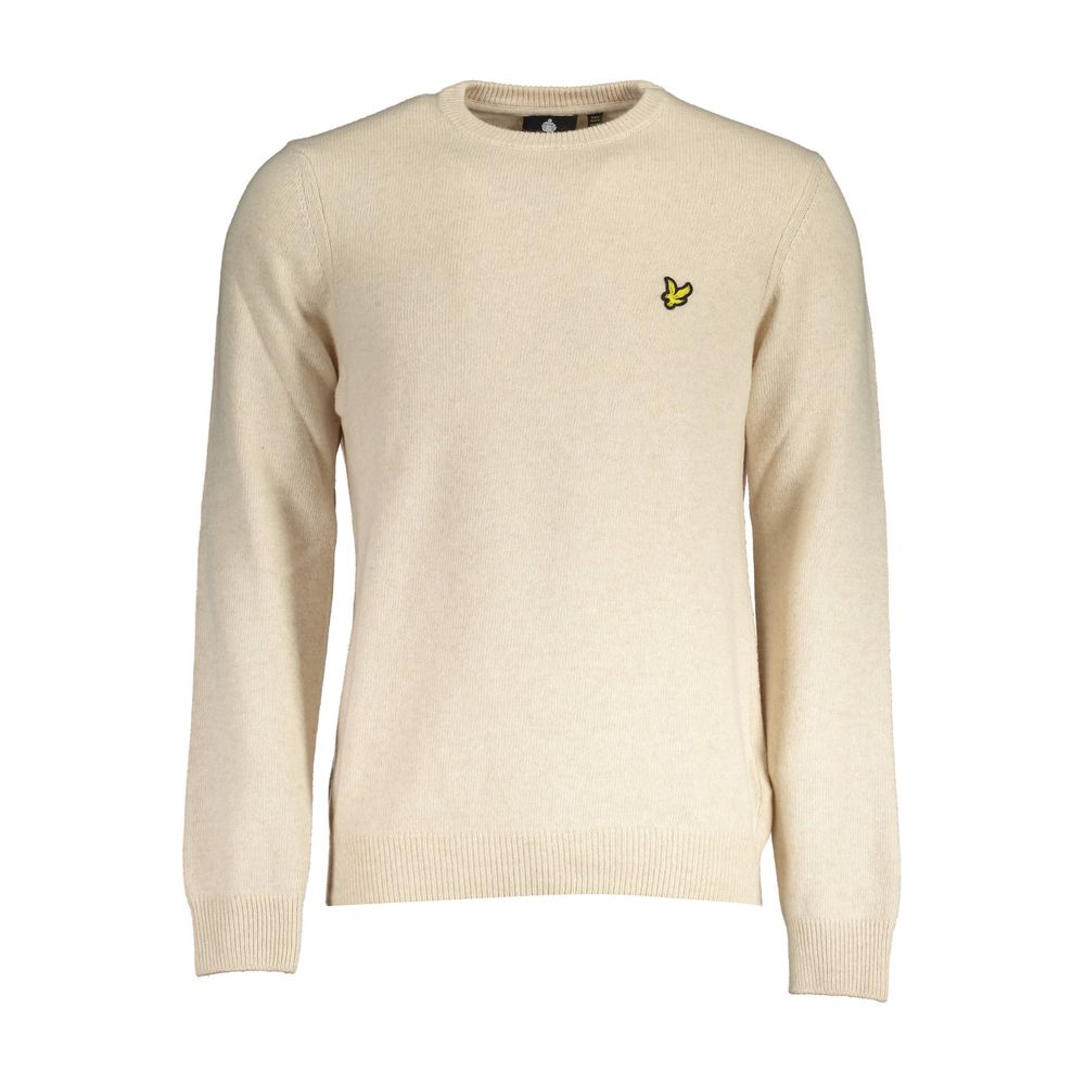 Beige Wool Men Sweater - ventzia