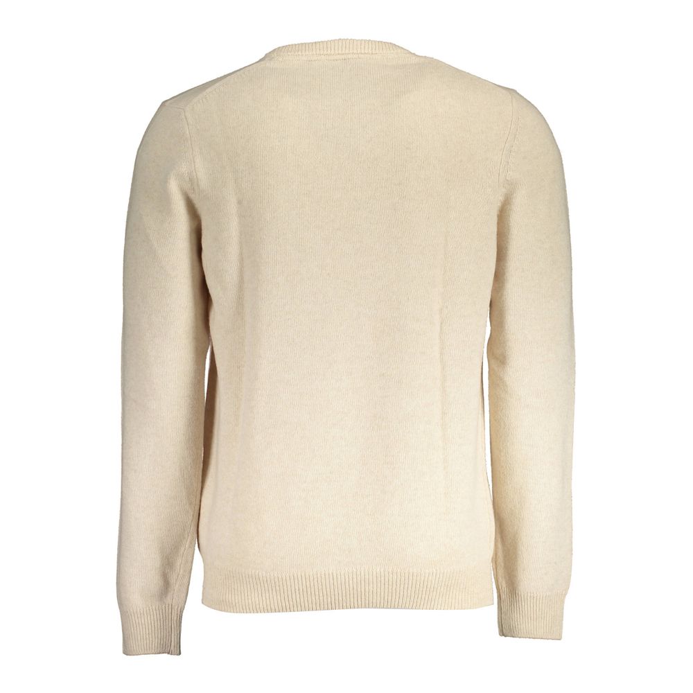 Beige Wool Men Sweater - ventzia