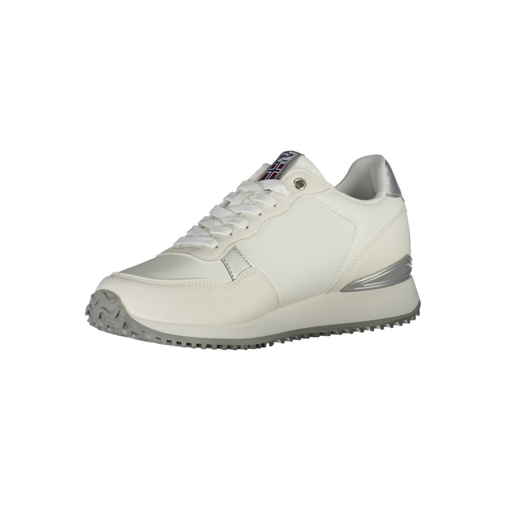 White Polyester Sneaker - ventzia
