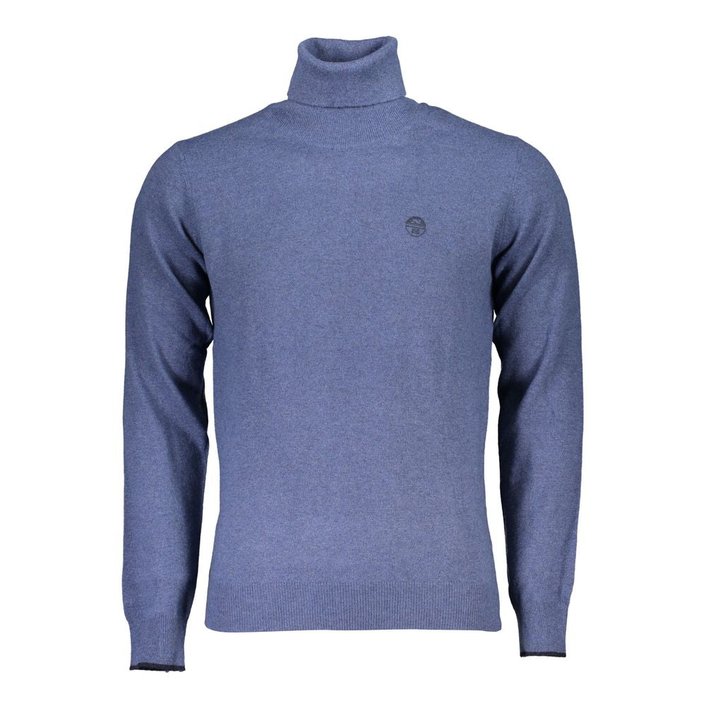 Blu Poliammide Men Sweater Turtleneck - ventzia