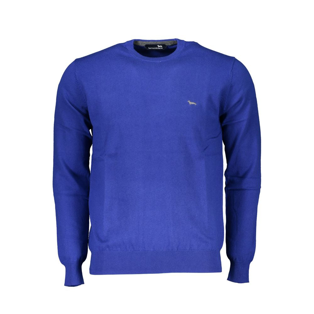 Blue Cotton Sweater - ventzia