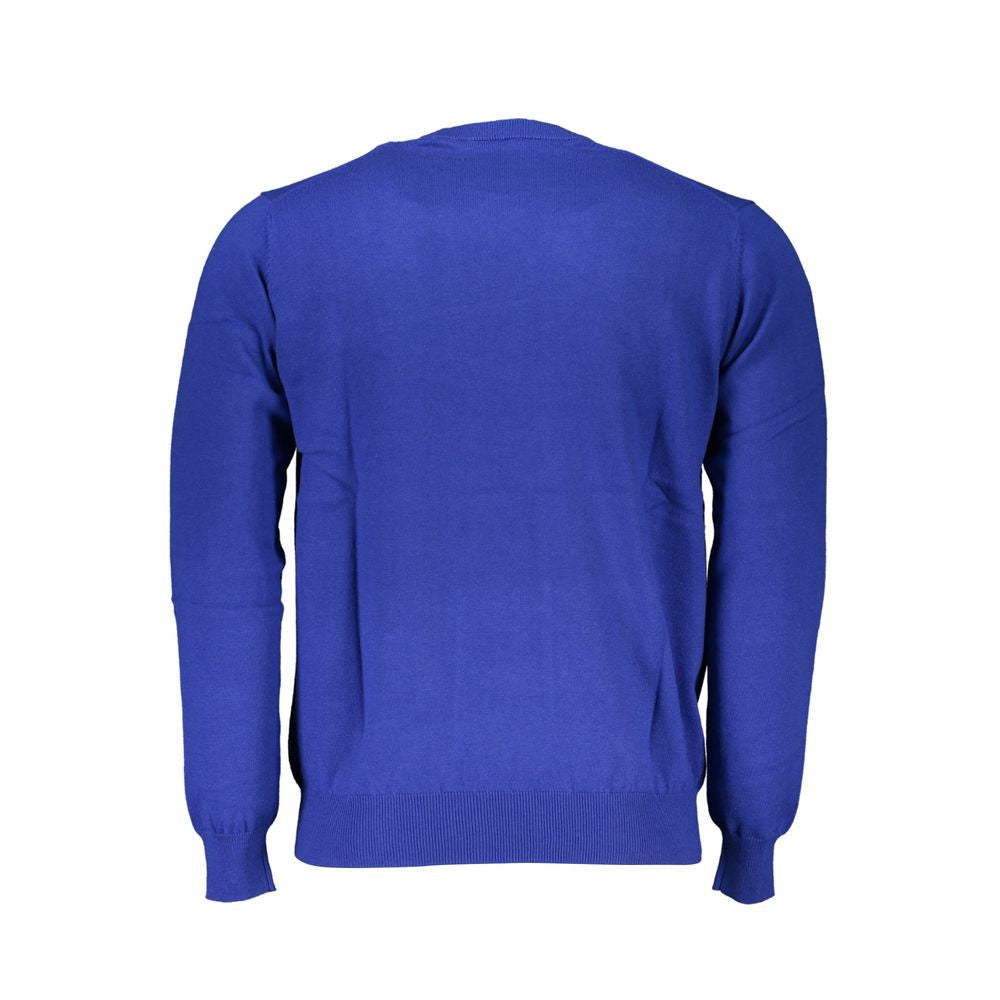Blue Cotton Sweater - ventzia