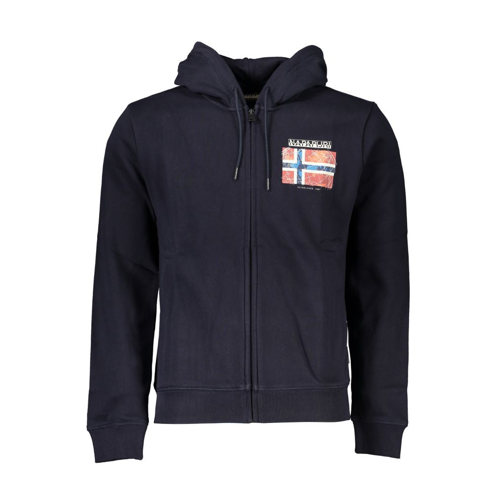 Blue Cotton Men's Sweatshirt - ventzia