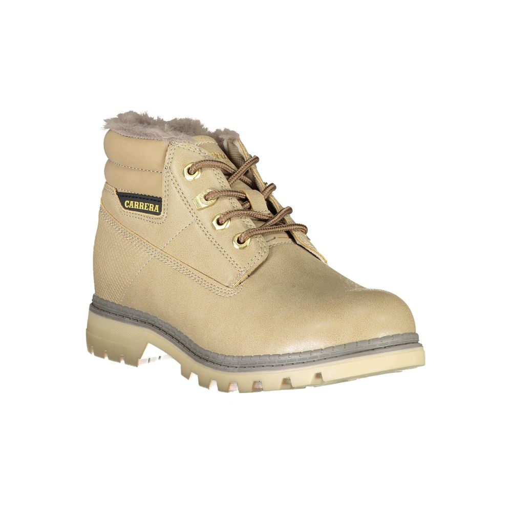 Beige Polyester Women Boot - ventzia
