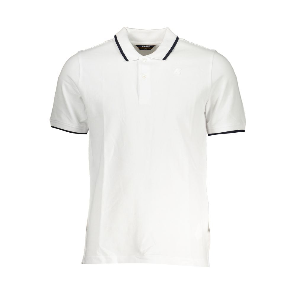White Cotton Polo Shirt - ventzia