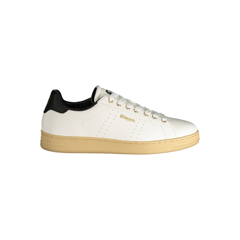 Bianco Polyurethane Men Sneaker - ventzia