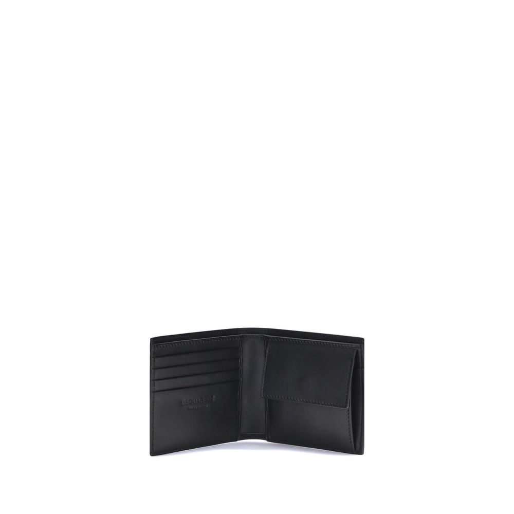 Black Calf Leather Bos Taurus Wallet - ventzia