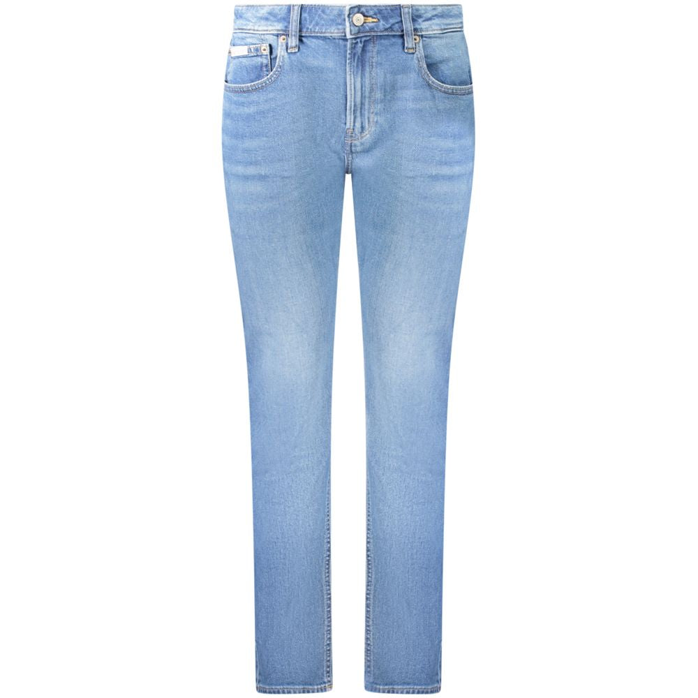 Blu Cotton Women Jeans - ventzia