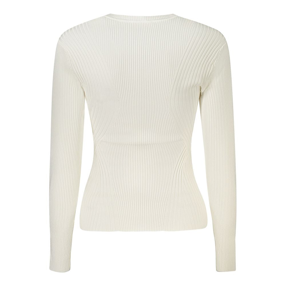 Bianco Viscosa Women Sweater - ventzia