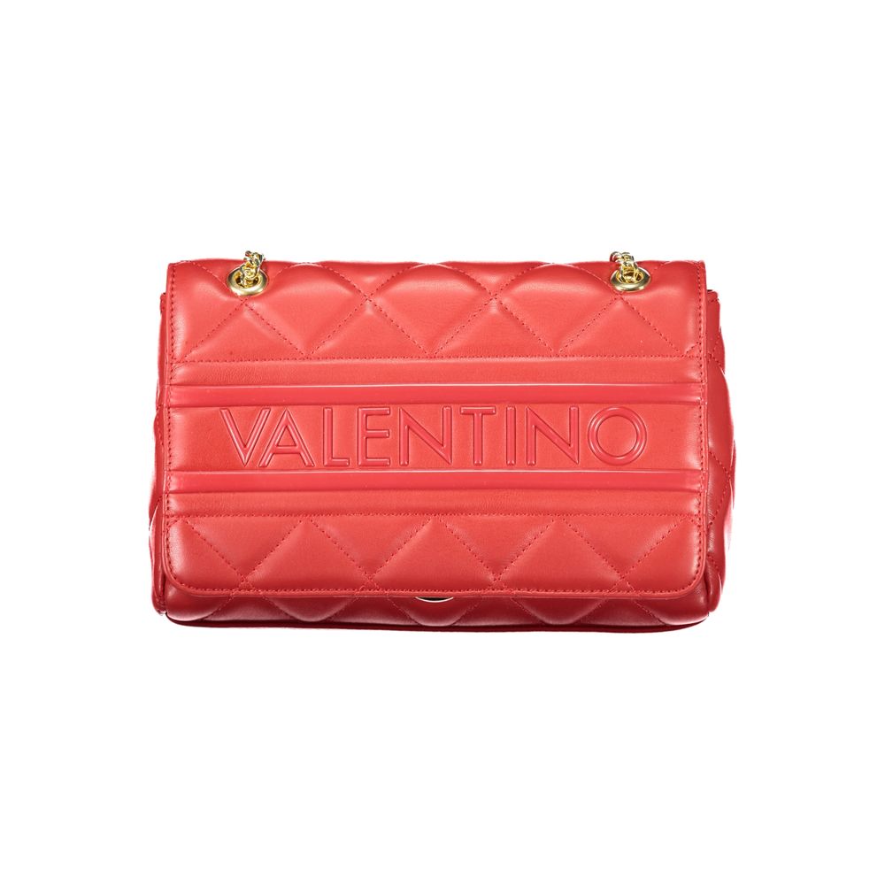 Rosso Polyurethane Women Handbag - ventzia