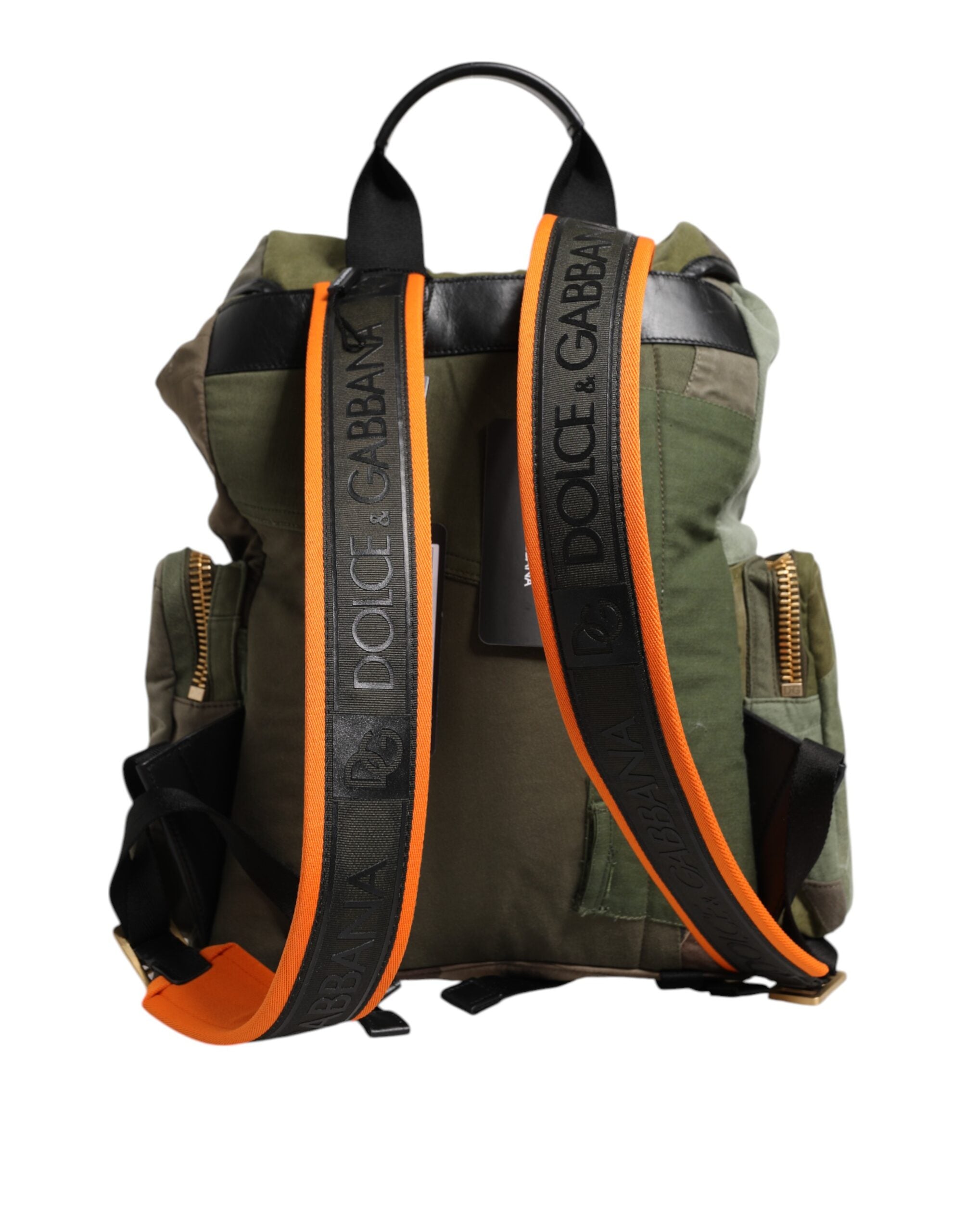 Military Green Patchwork Rucksack Backpack Bag - ventzia