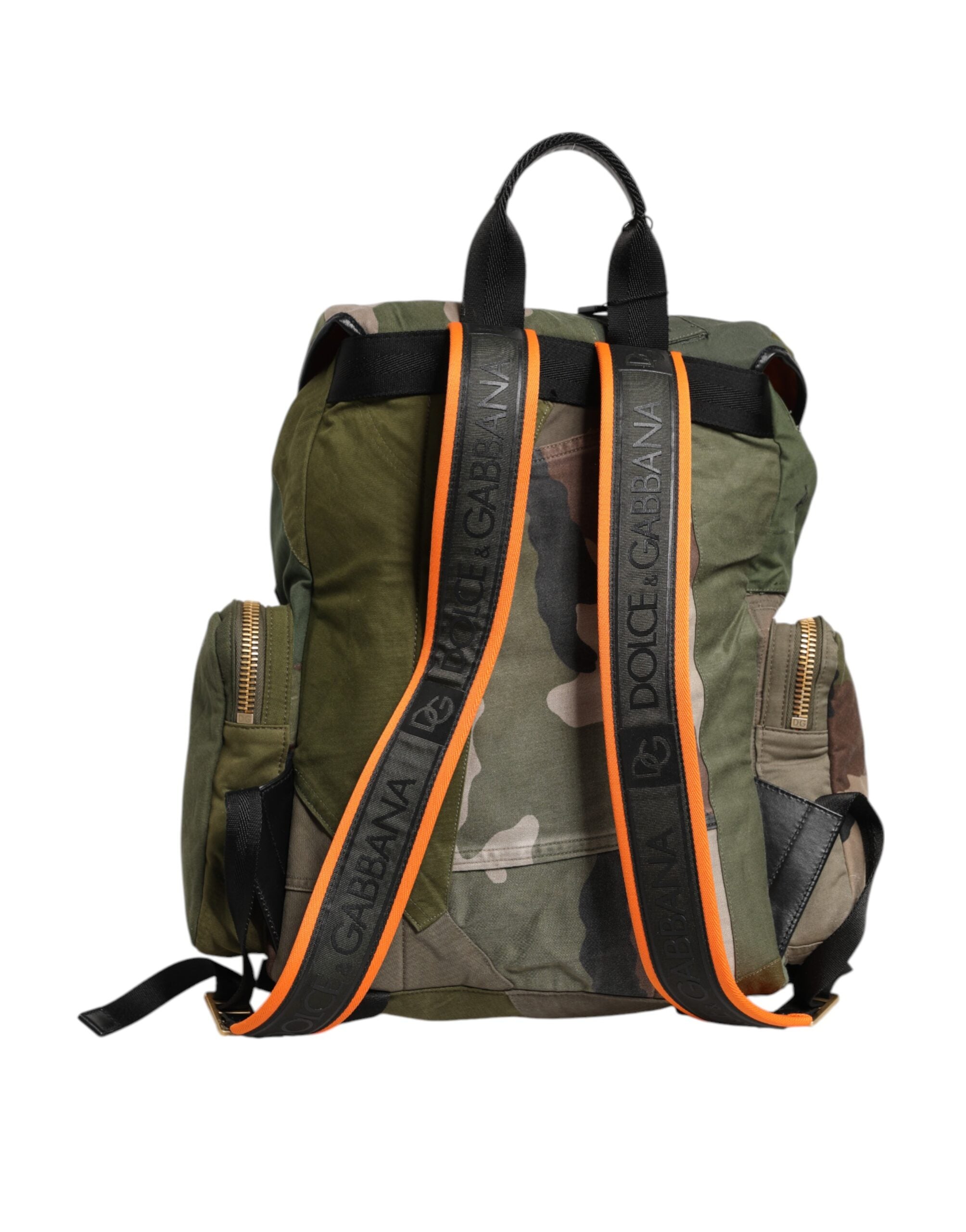 Military Green Patchwork Rucksack Backpack Bag - ventzia