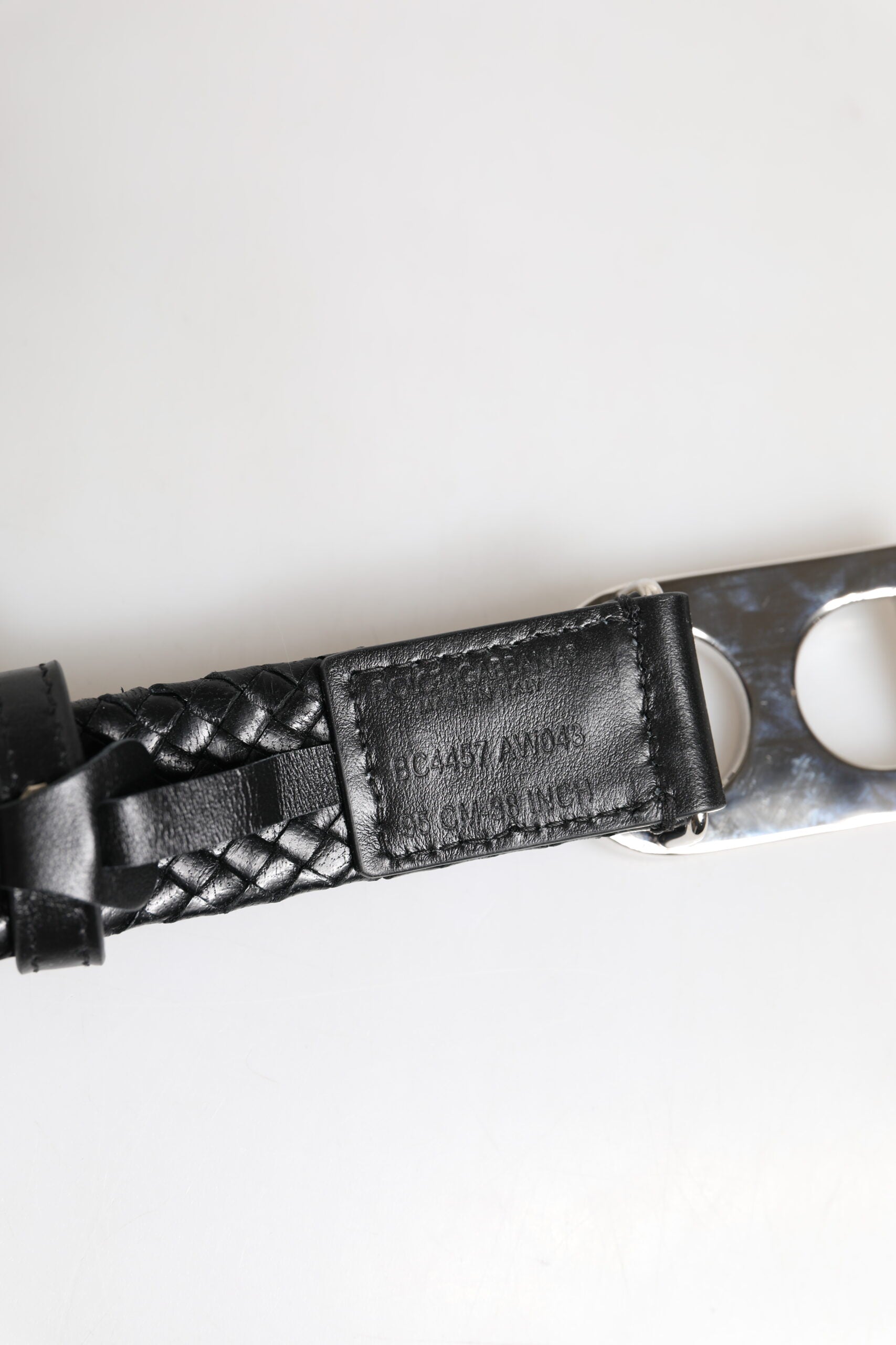 Black Classic Leather DG Logo Buckle Belt - ventzia