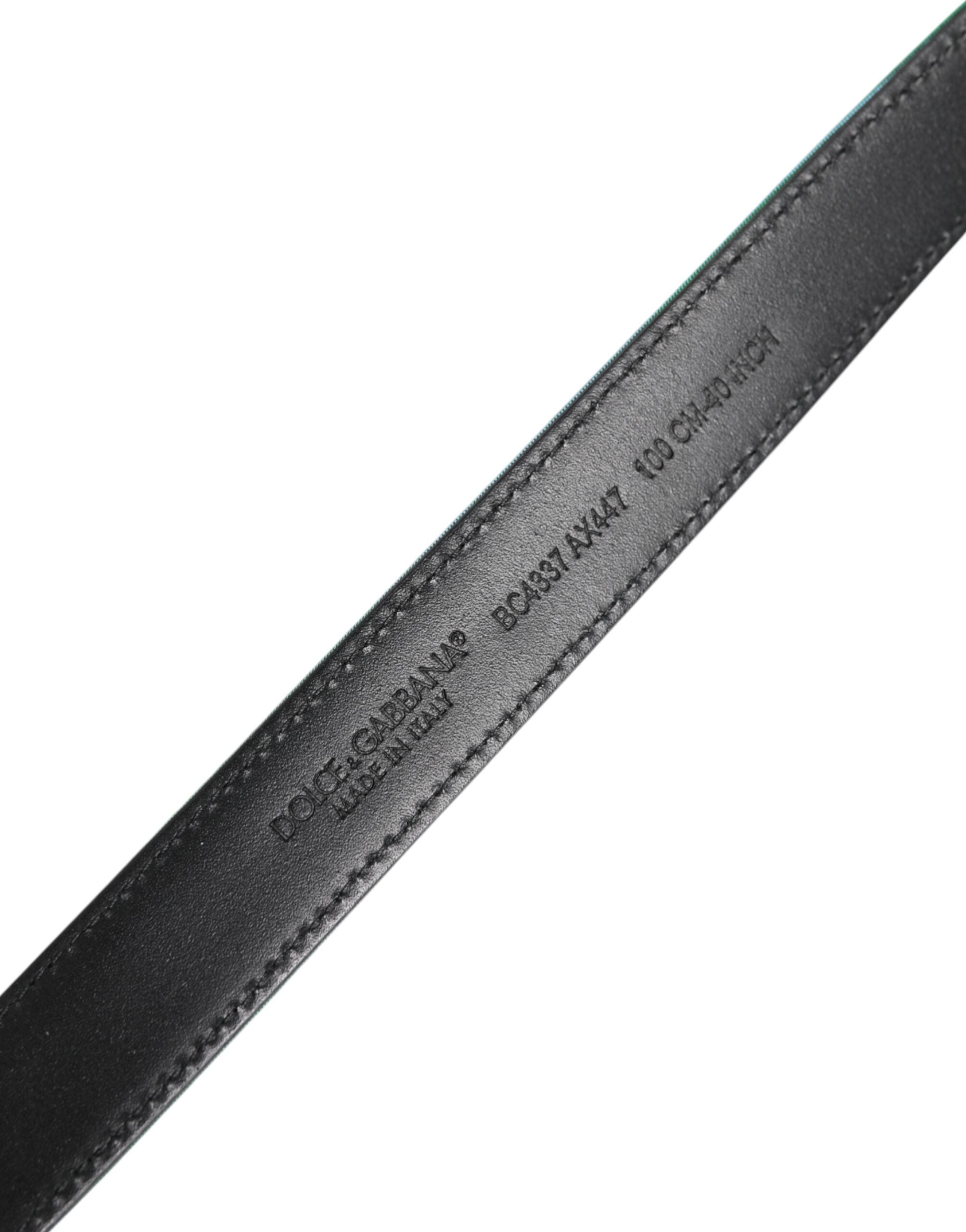 Green Black Polyester Metal Buckle Belt - ventzia