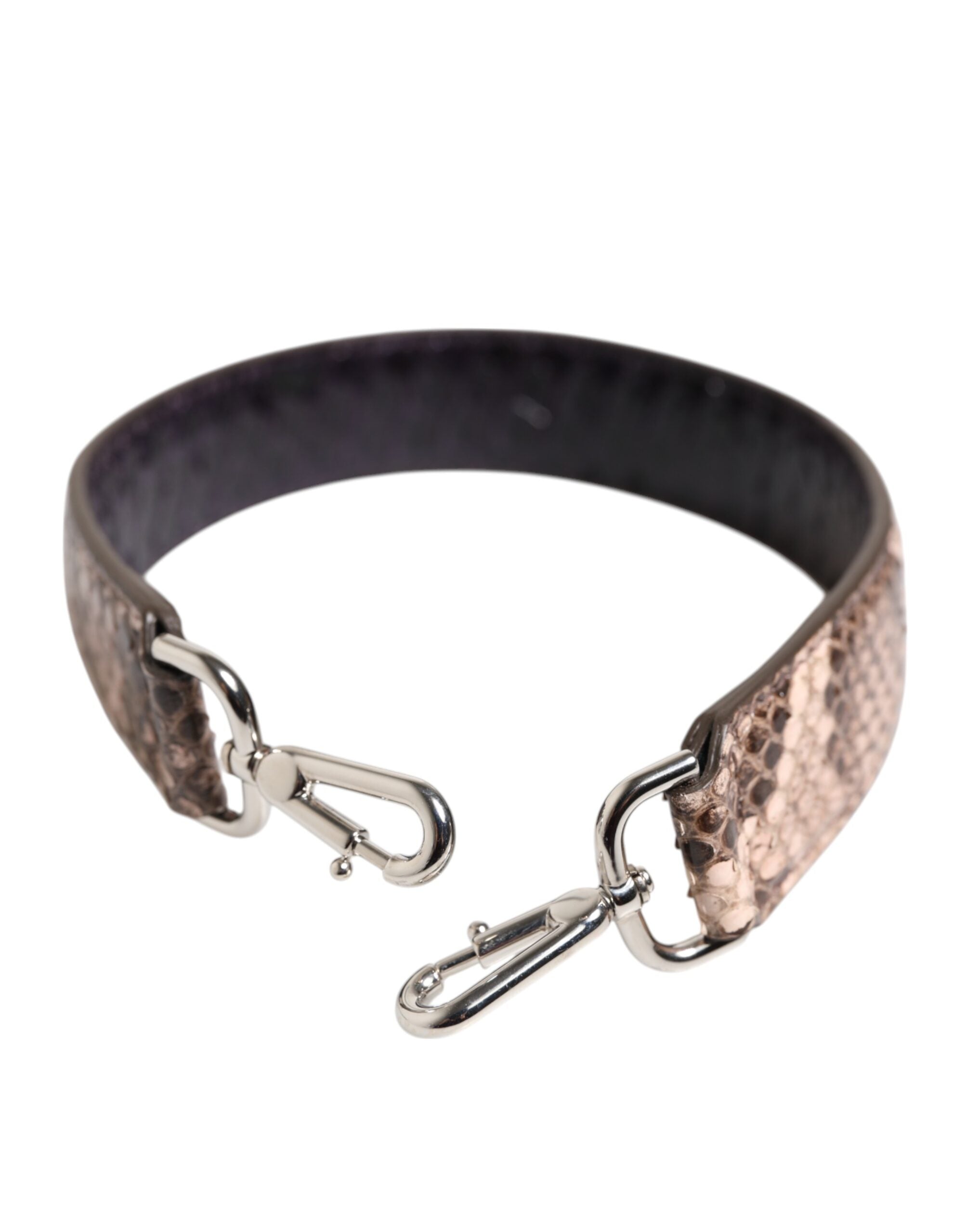 Brown Exotic Leather Handbag Accessory Shoulder Strap - ventzia