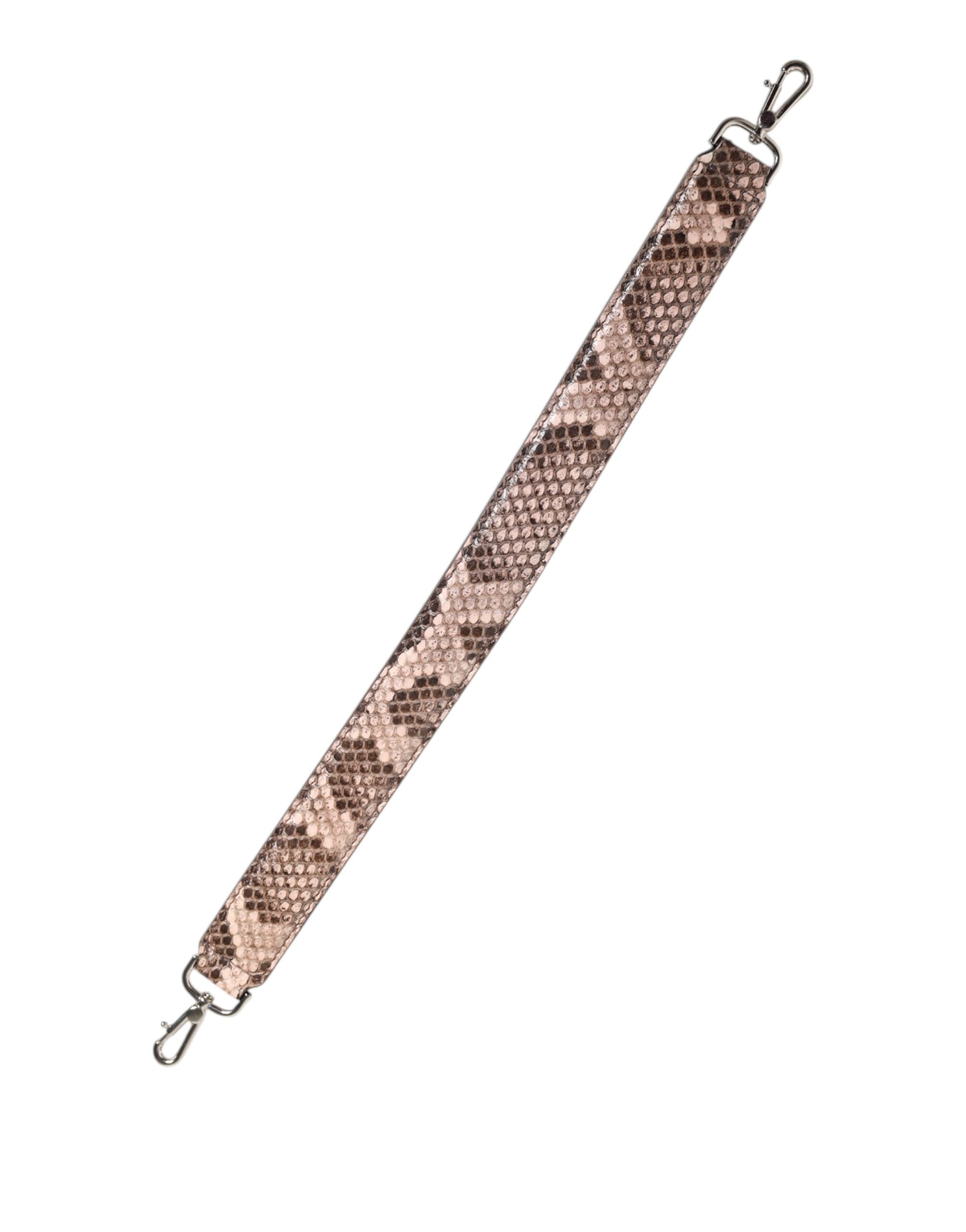 Brown Exotic Leather Handbag Accessory Shoulder Strap - ventzia