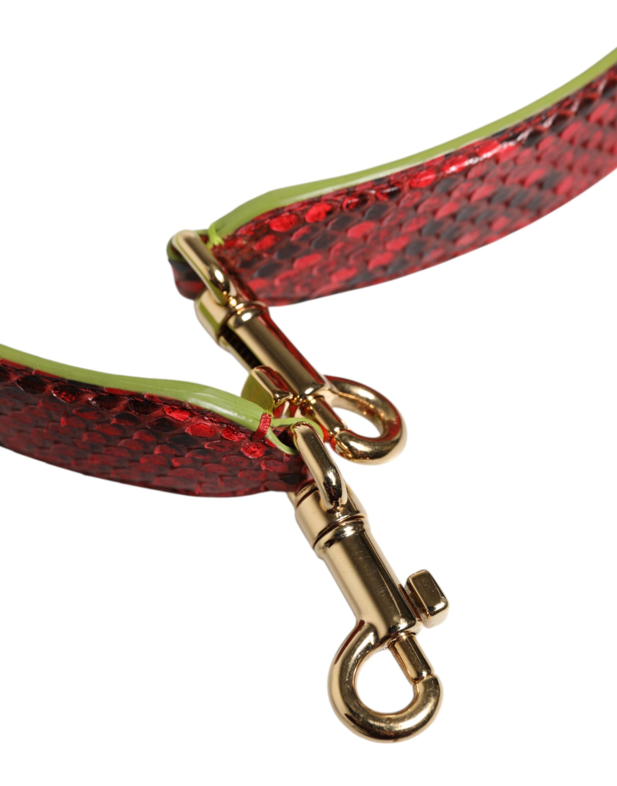 Red Exotic Leather Handbag Accessory Shoulder Strap - ventzia