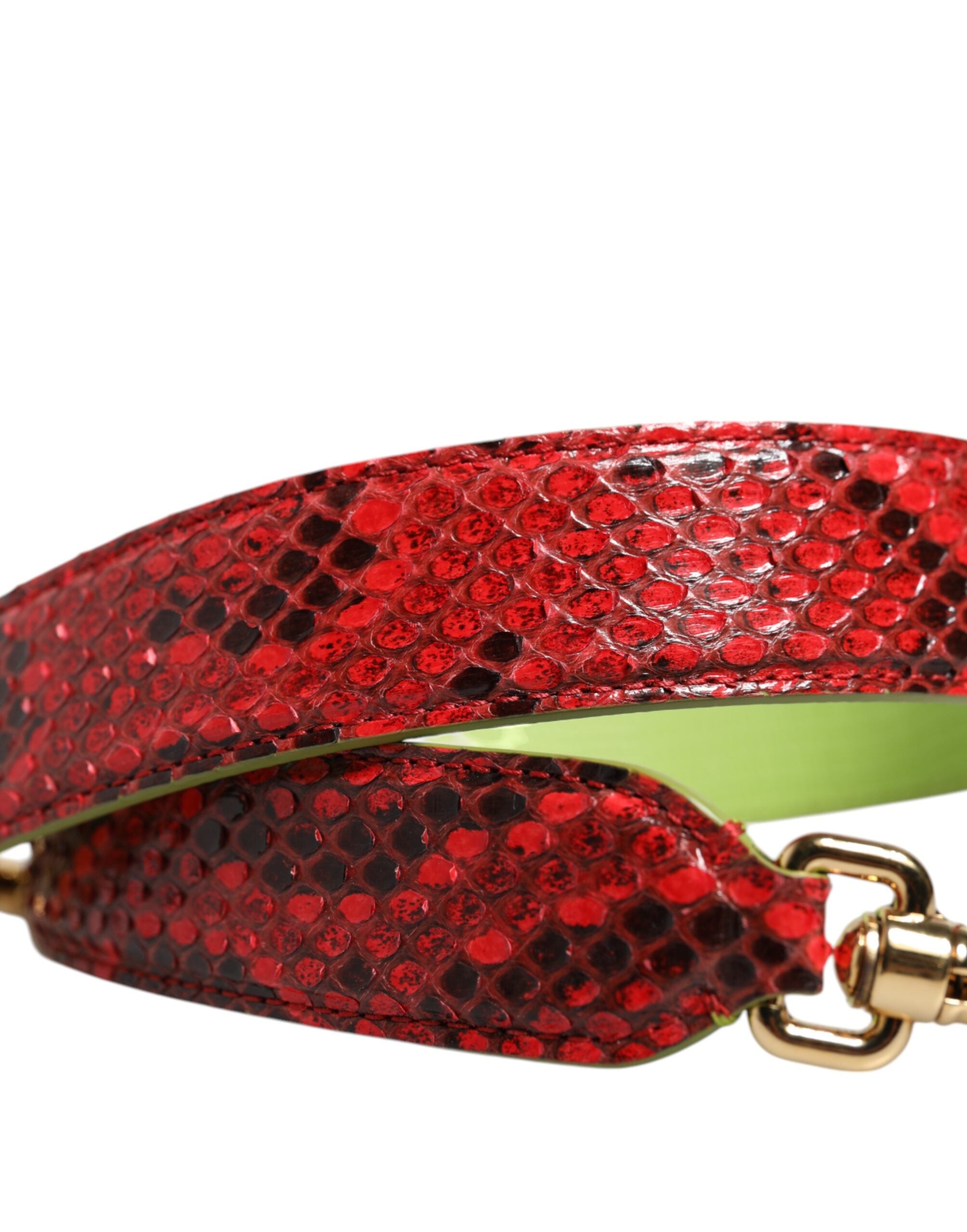 Red Exotic Leather Handbag Accessory Shoulder Strap - ventzia