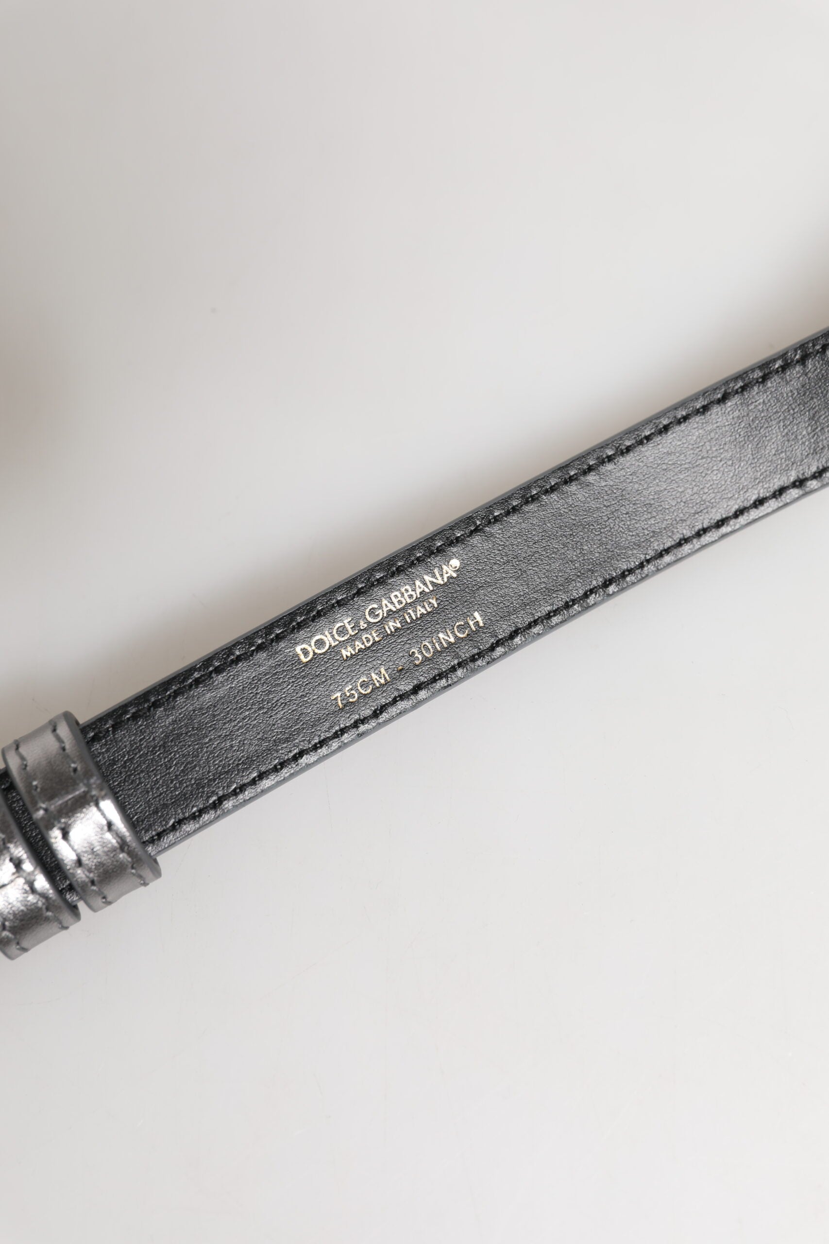 Silver Logo Engraved Metal Waist Buckle Belt - ventzia