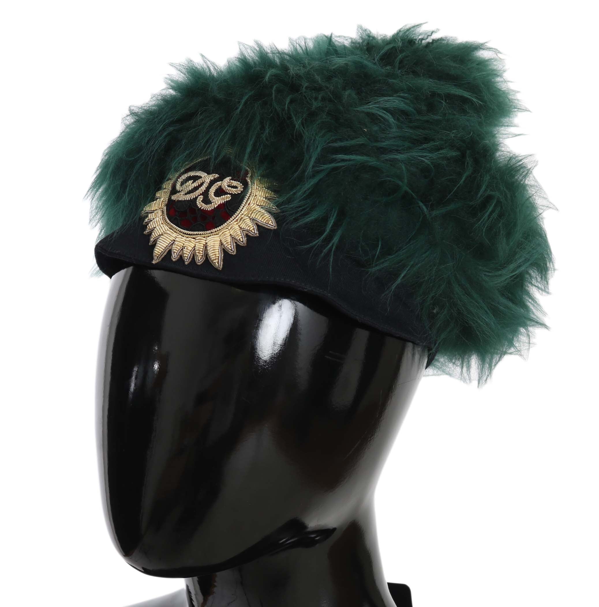 Elegant Emerald Cashmere Cloche Cap - ventzia