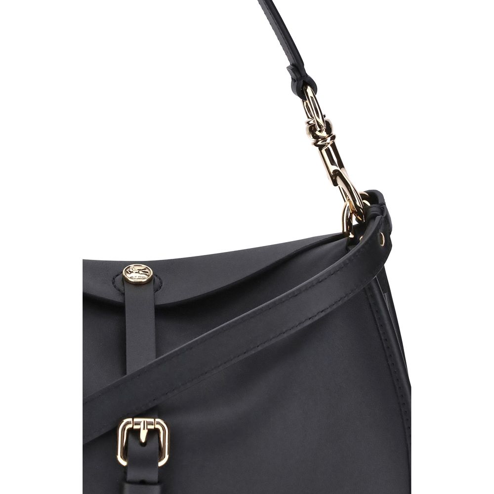 Black Calf Leather Bos Taurus Shoulder Bag - ventzia