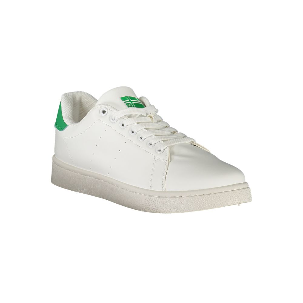 White Polyurethane Men's Sneaker - ventzia
