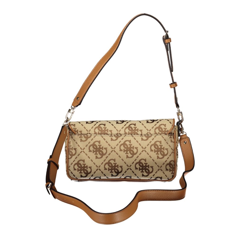 Beige Polyester Handbag