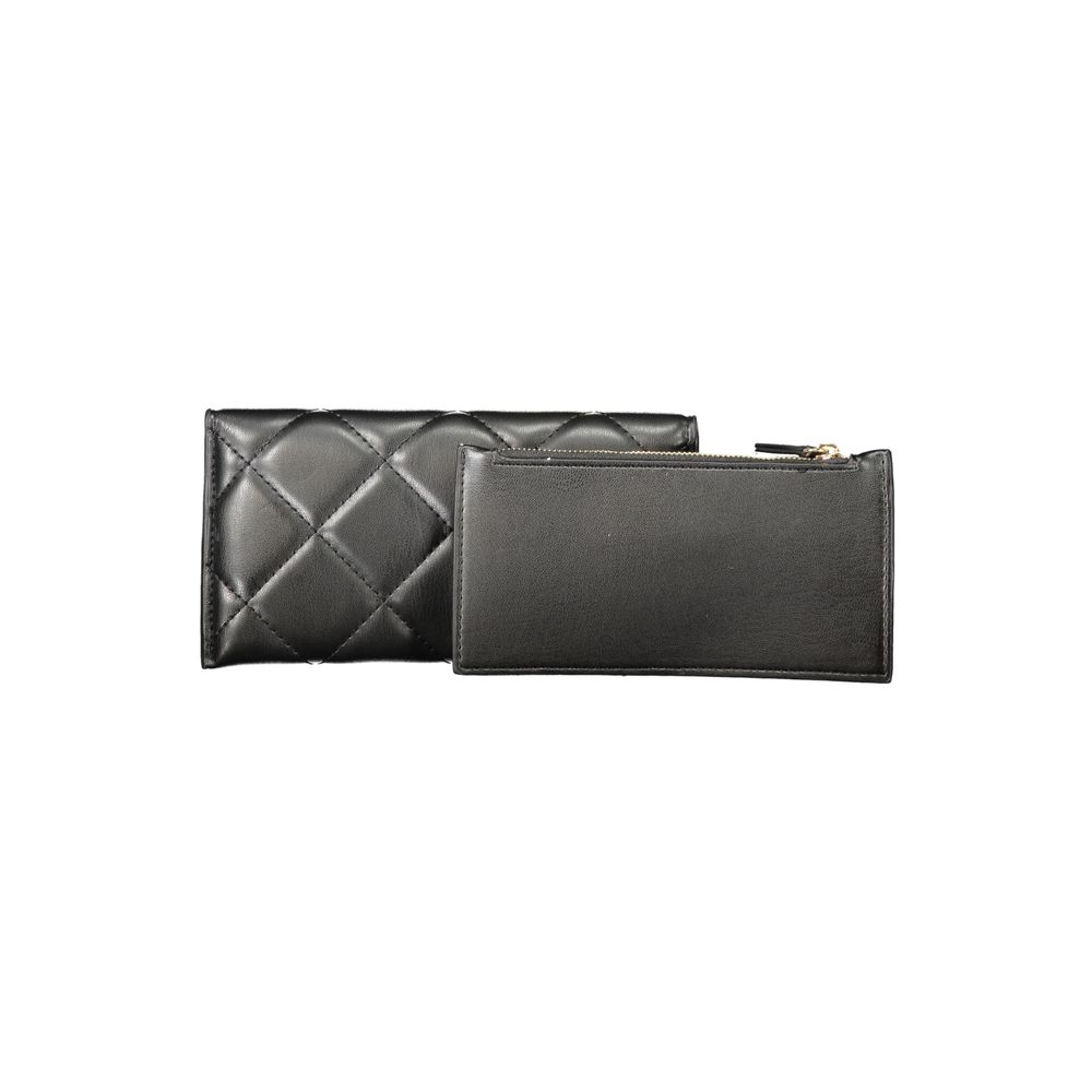 Black Polyethylene Women Wallet - ventzia