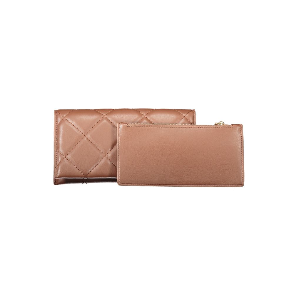Brown Polyethylene Women Wallet - ventzia