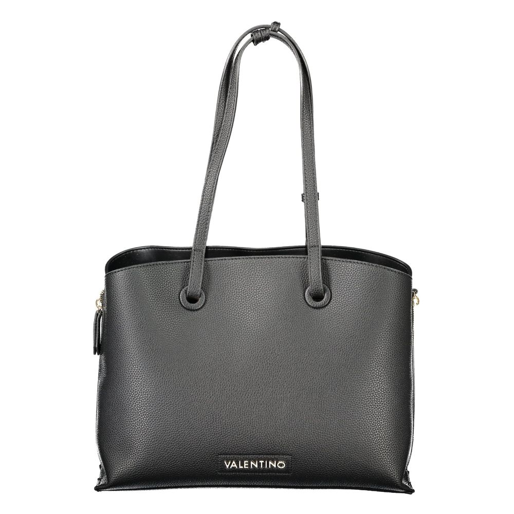 Black Polyethylene Women Handbag - ventzia
