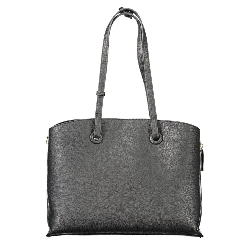 Black Polyethylene Women Handbag - ventzia