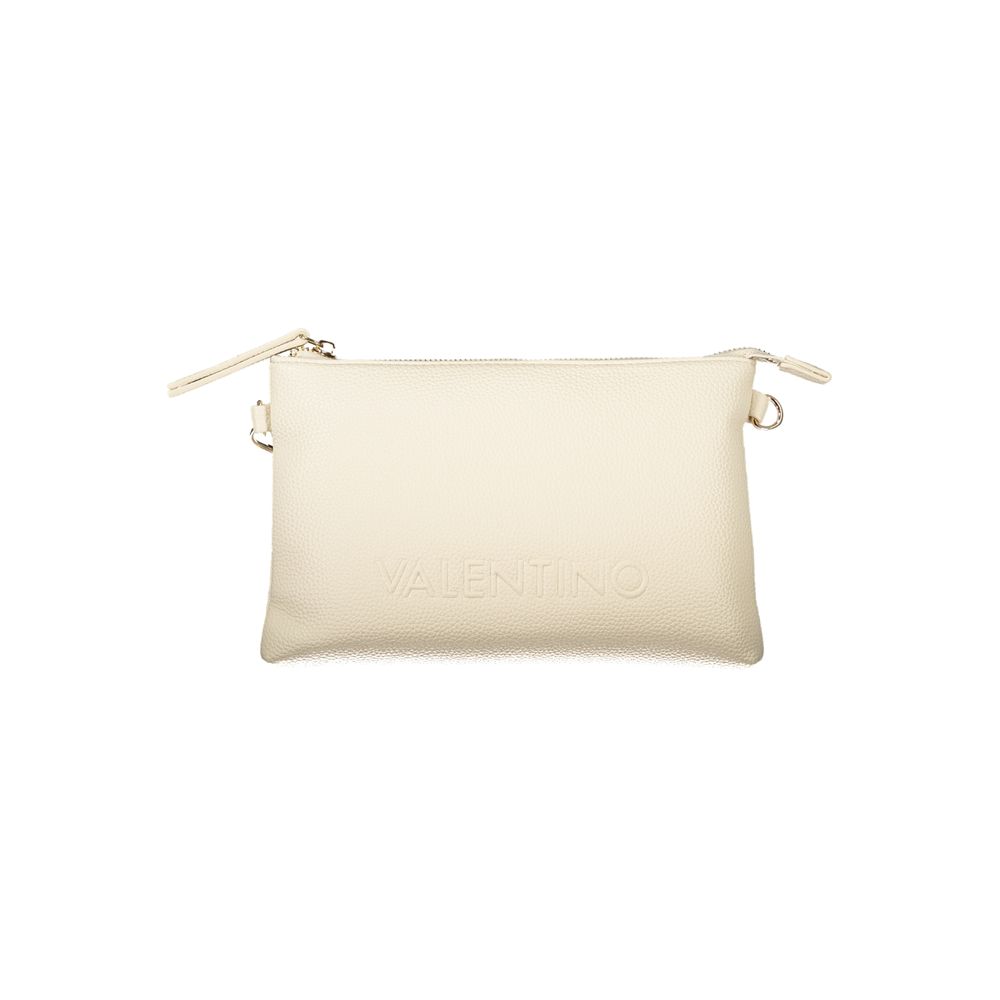 Beige Polyurethane Women Handbag - ventzia