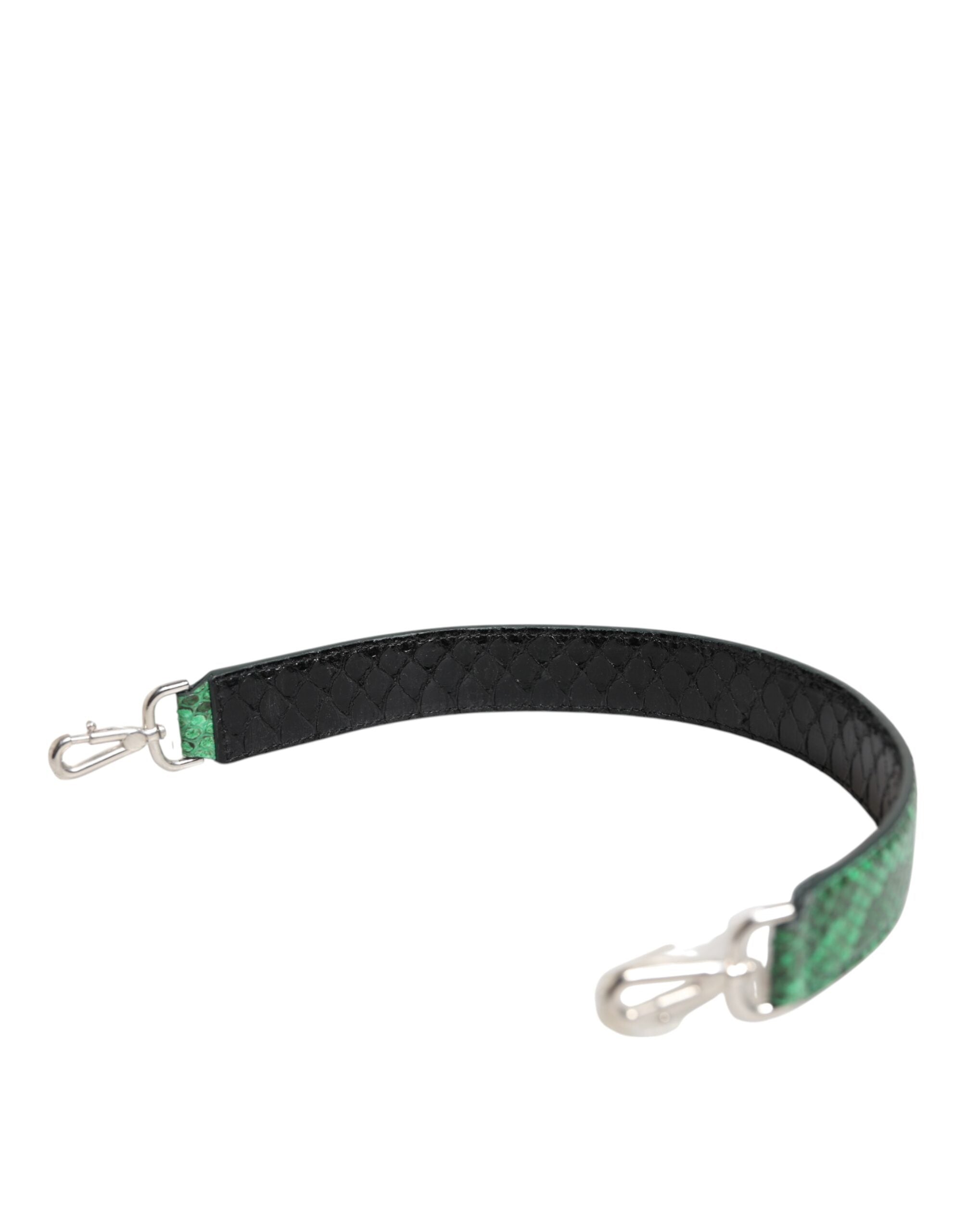Black Green Exotic Leather Bag Shoulder Strap - ventzia