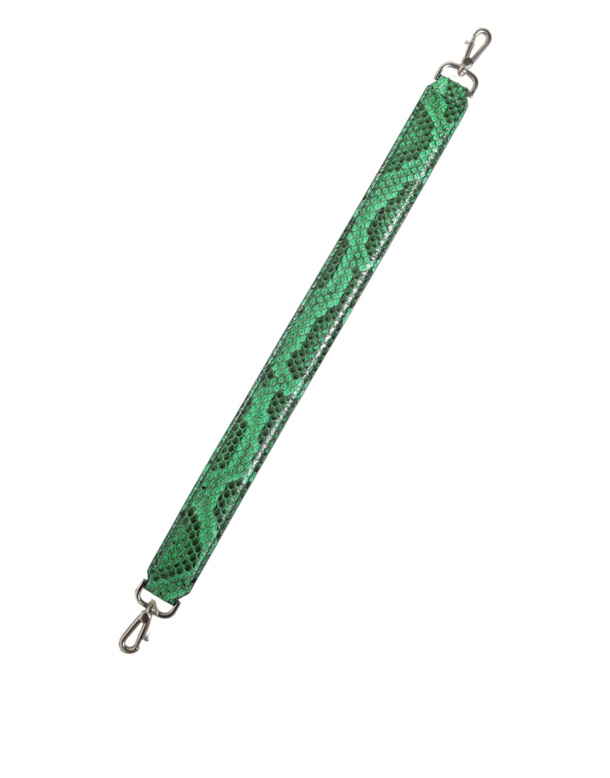 Black Green Exotic Leather Bag Shoulder Strap - ventzia