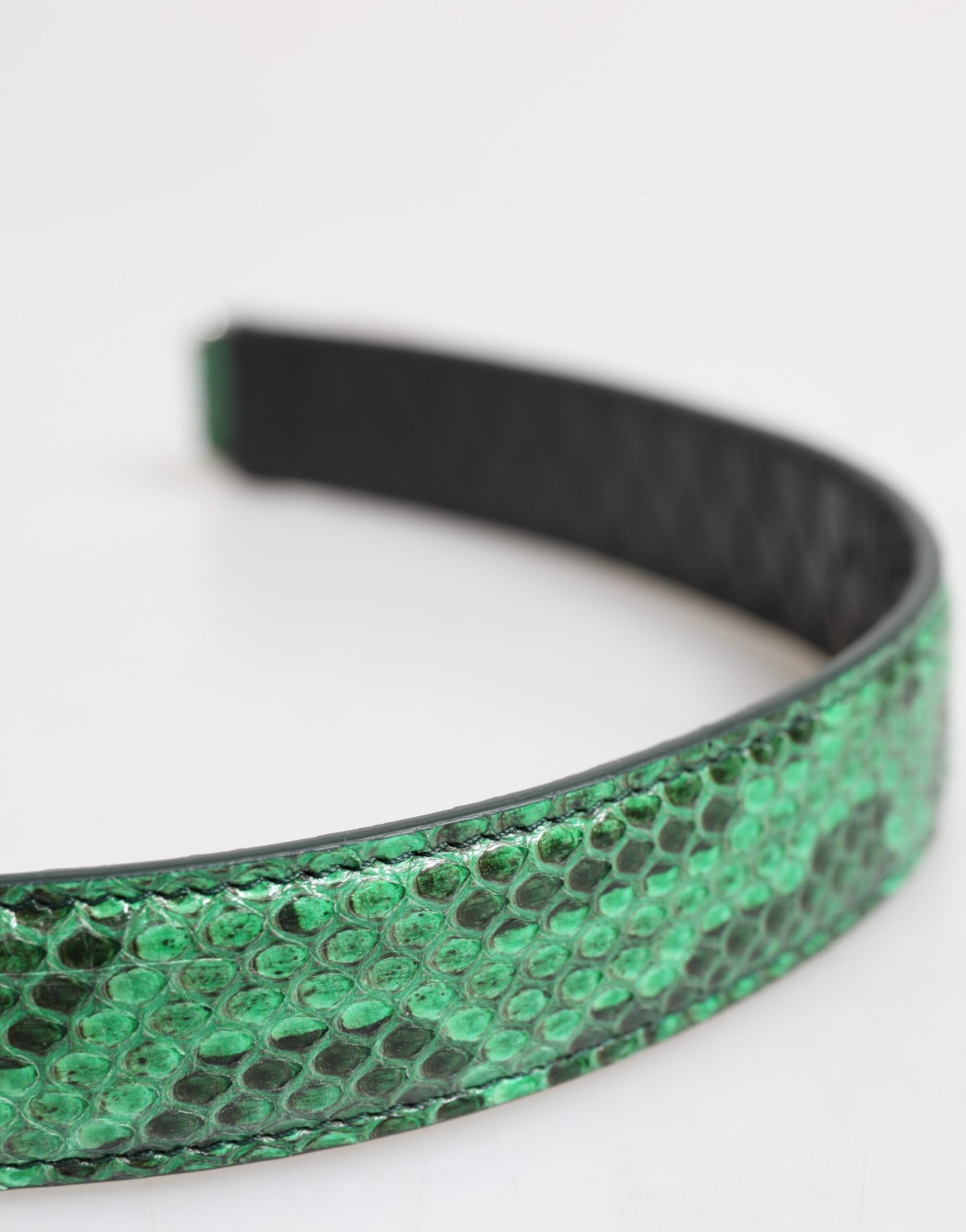 Black Green Exotic Leather Bag Shoulder Strap - ventzia