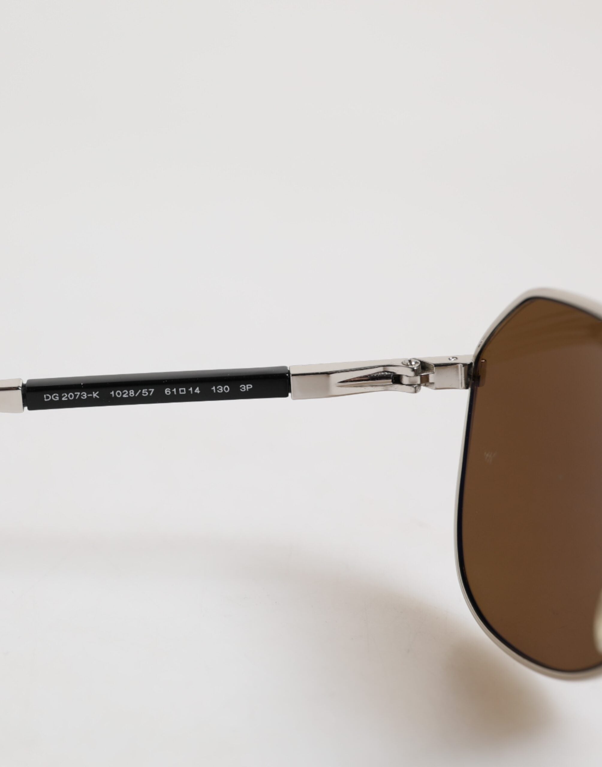 DG2073 Silver Steel Classic Pilot Brown Lens Sunglasses - ventzia