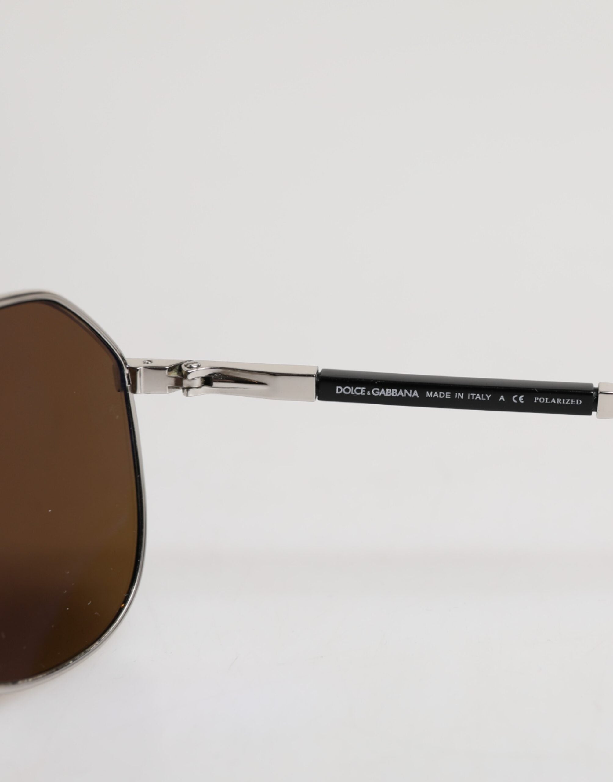 DG2073 Silver Steel Classic Pilot Brown Lens Sunglasses - ventzia