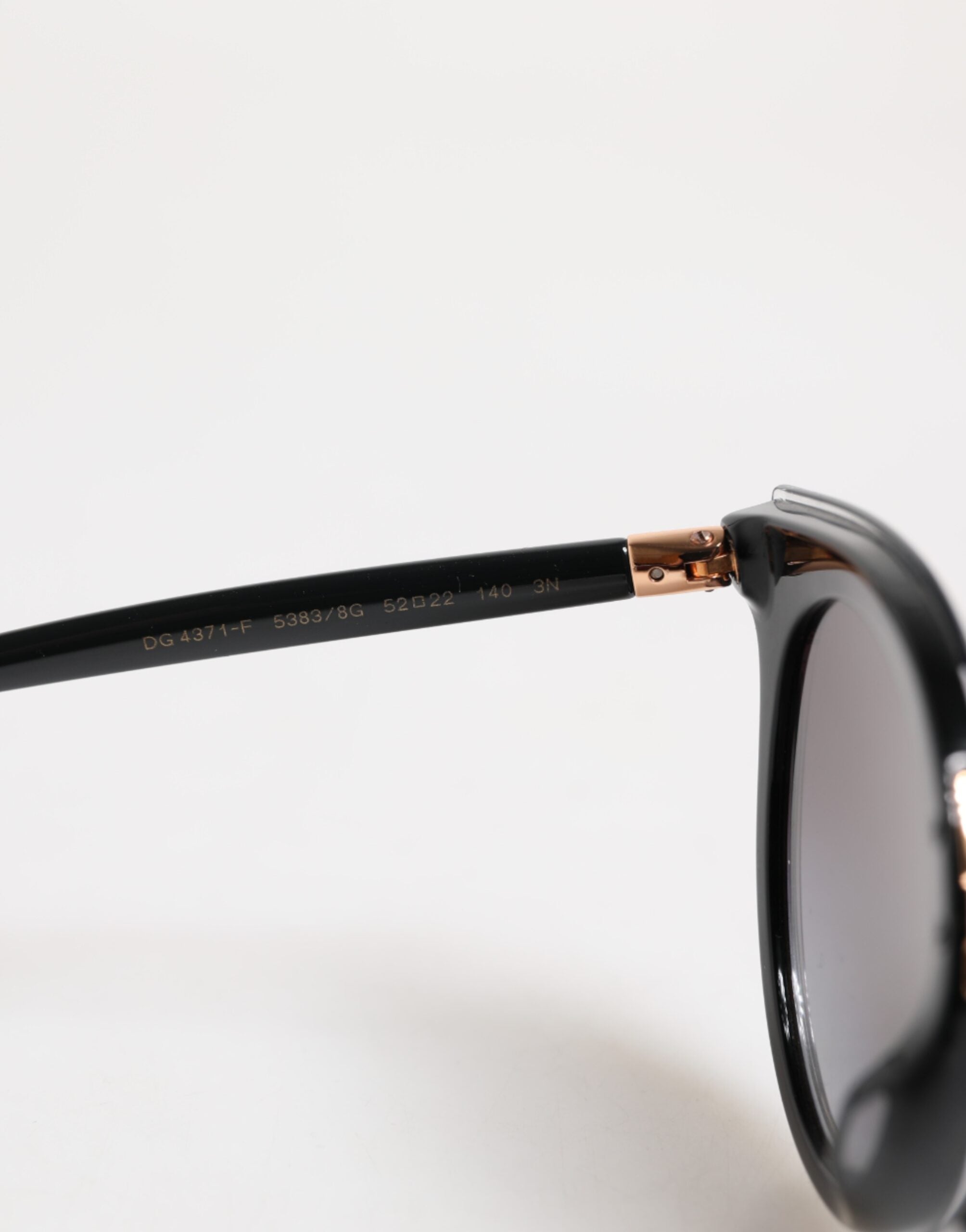 Black Transparent Trim Round DG4371-F Eyewear Sunglasses - ventzia