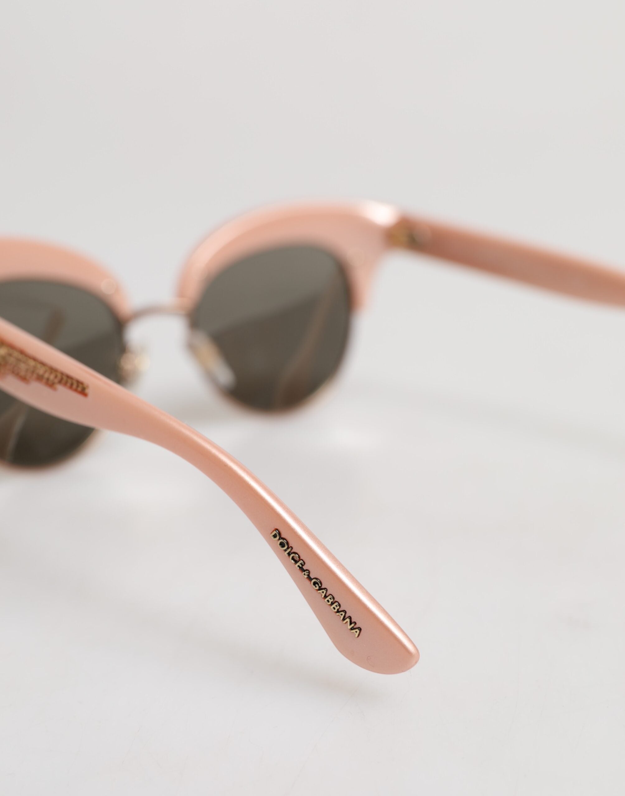 Pink Gold Mirrored Cat Eye DG6109 Sequined Sunglasses - ventzia