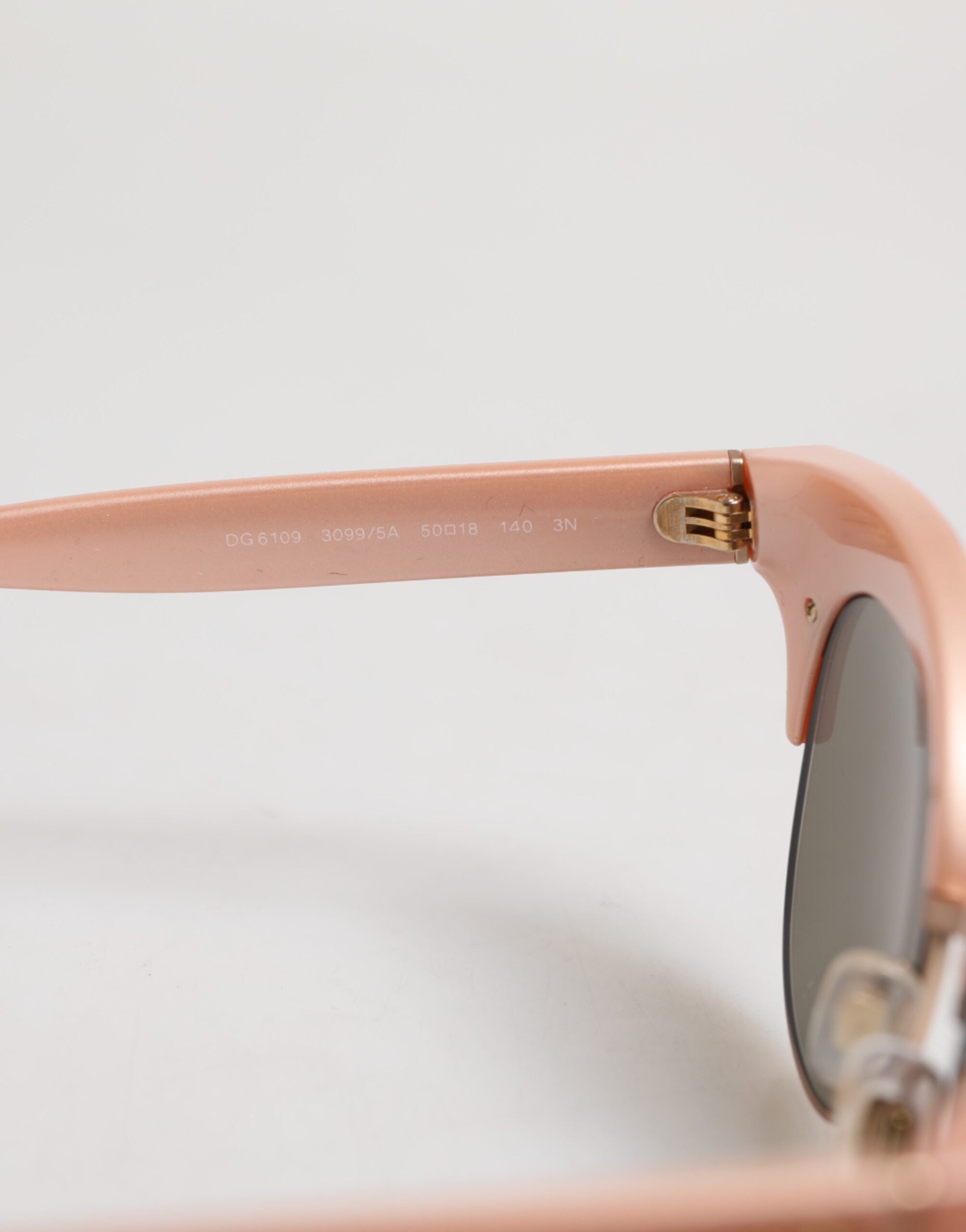 Pink Gold Mirrored Cat Eye DG6109 Sequined Sunglasses - ventzia