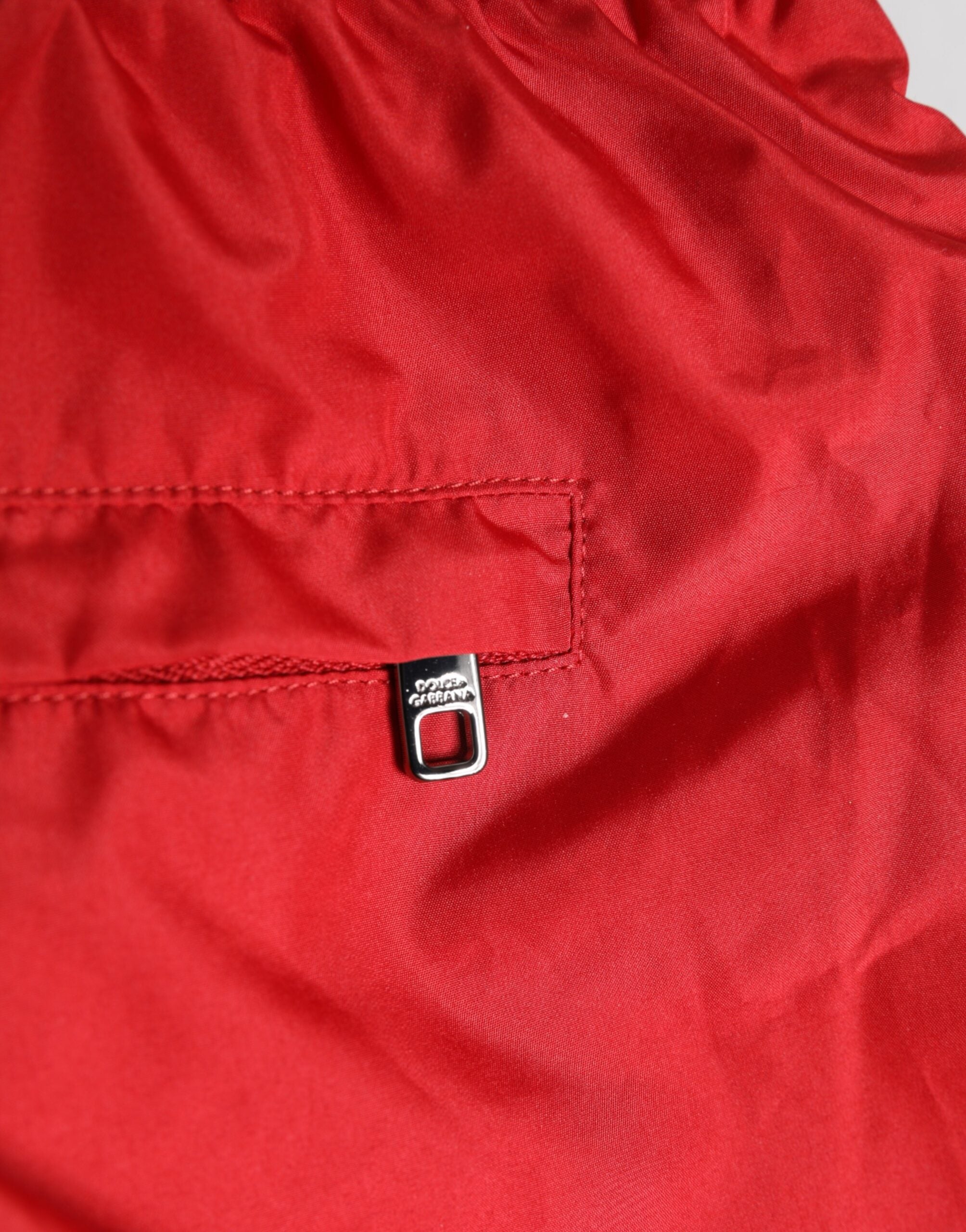 Red Drawstring Beachwear Men Shorts Swimwear - ventzia