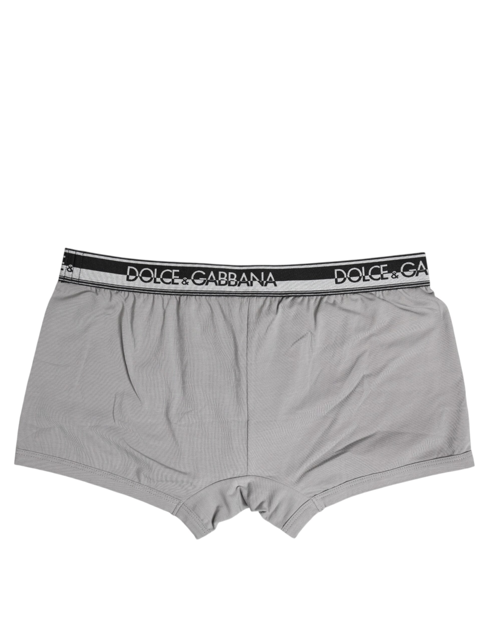 Gray Cotton Stretch Regular Boxer Underwear - ventzia