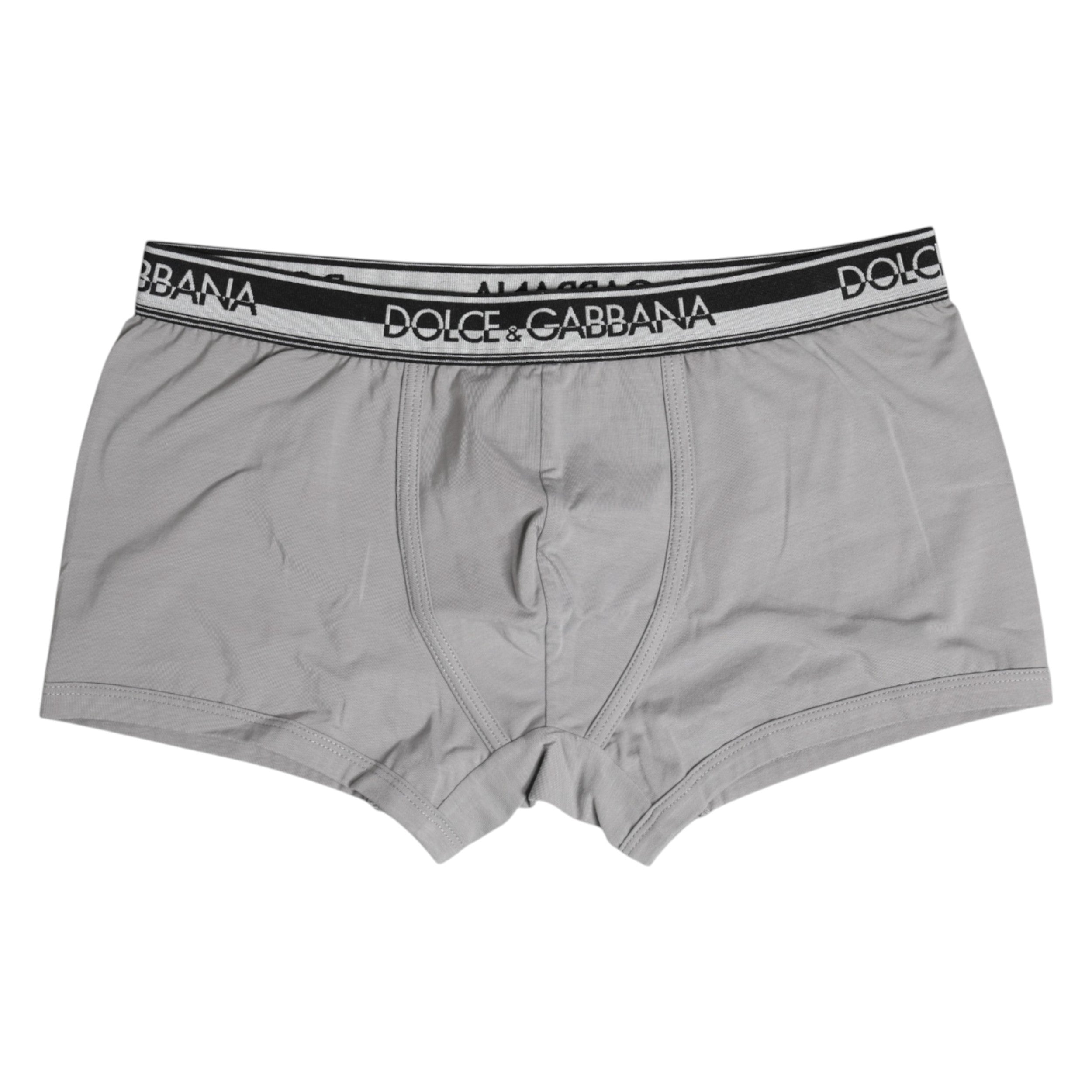 Gray Cotton Stretch Regular Boxer Underwear - ventzia