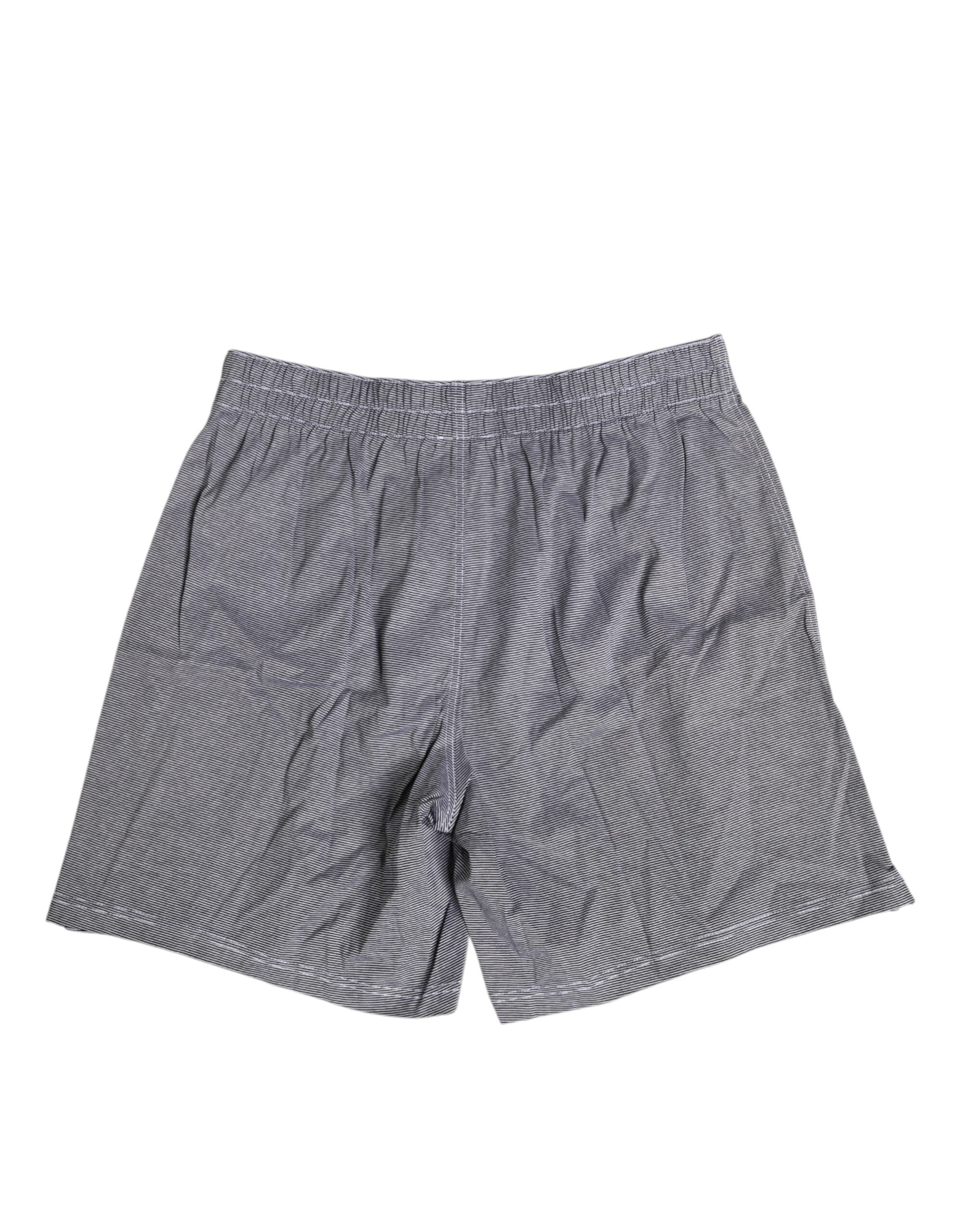 Gray Striped Cotton Regular Boxer Underwear - ventzia