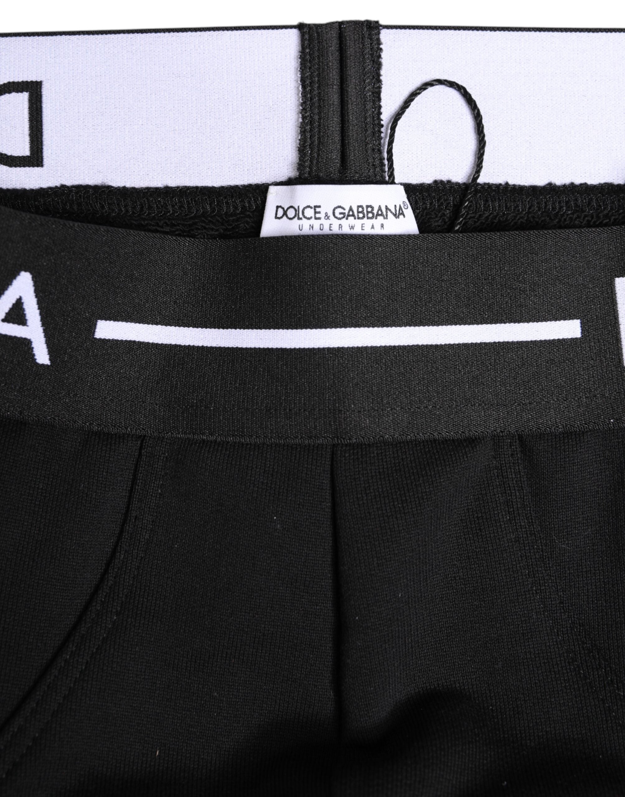 Black Cotton Stretch Regular Brief Underwear - ventzia