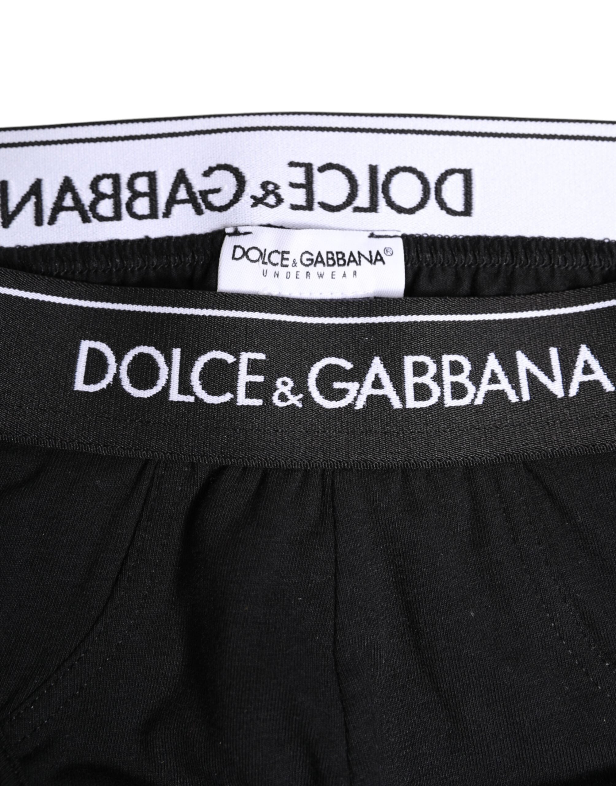 Black Cotton Stretch Regular Brief Underwear - ventzia