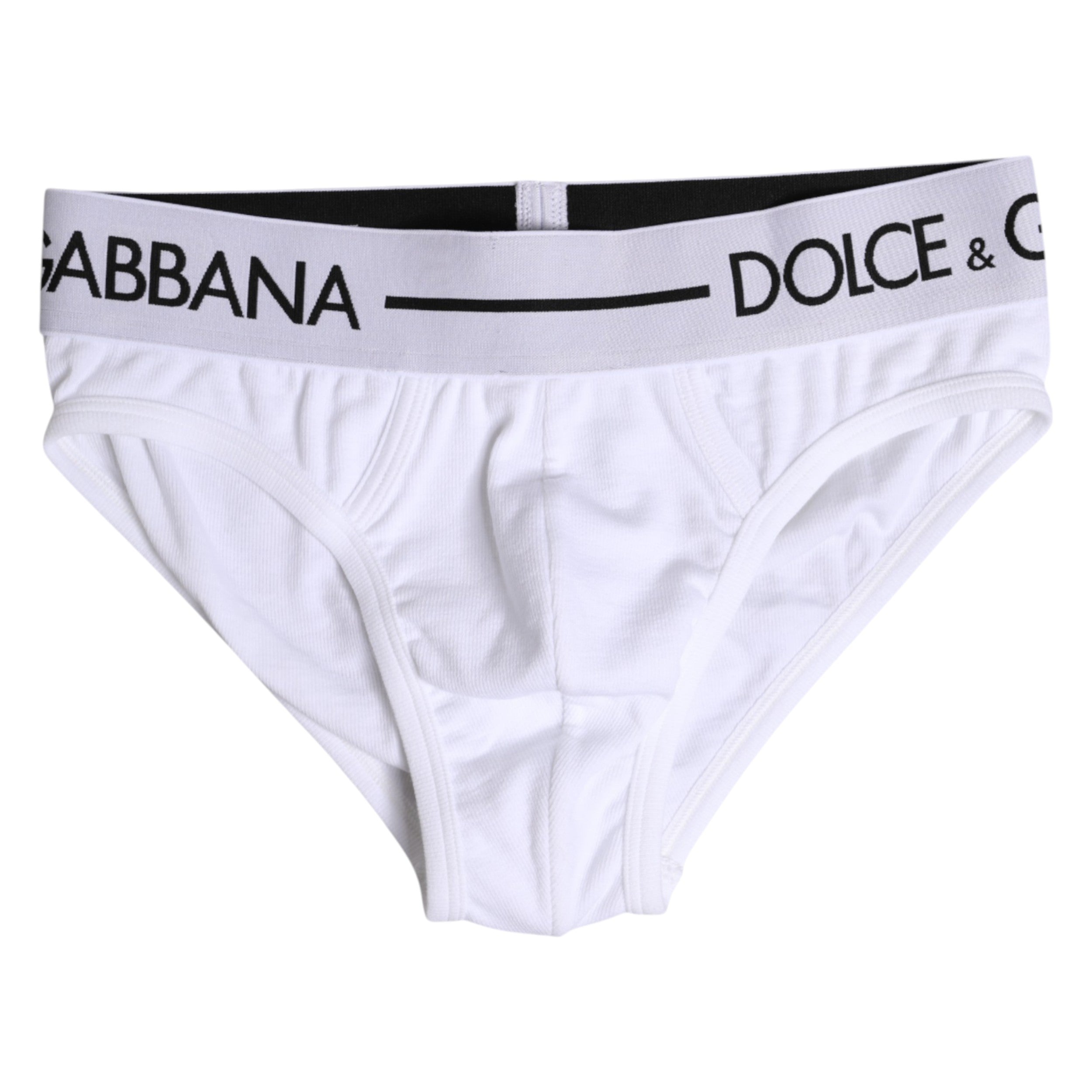 White Cotton Stretch Regular Brief Underwear - ventzia