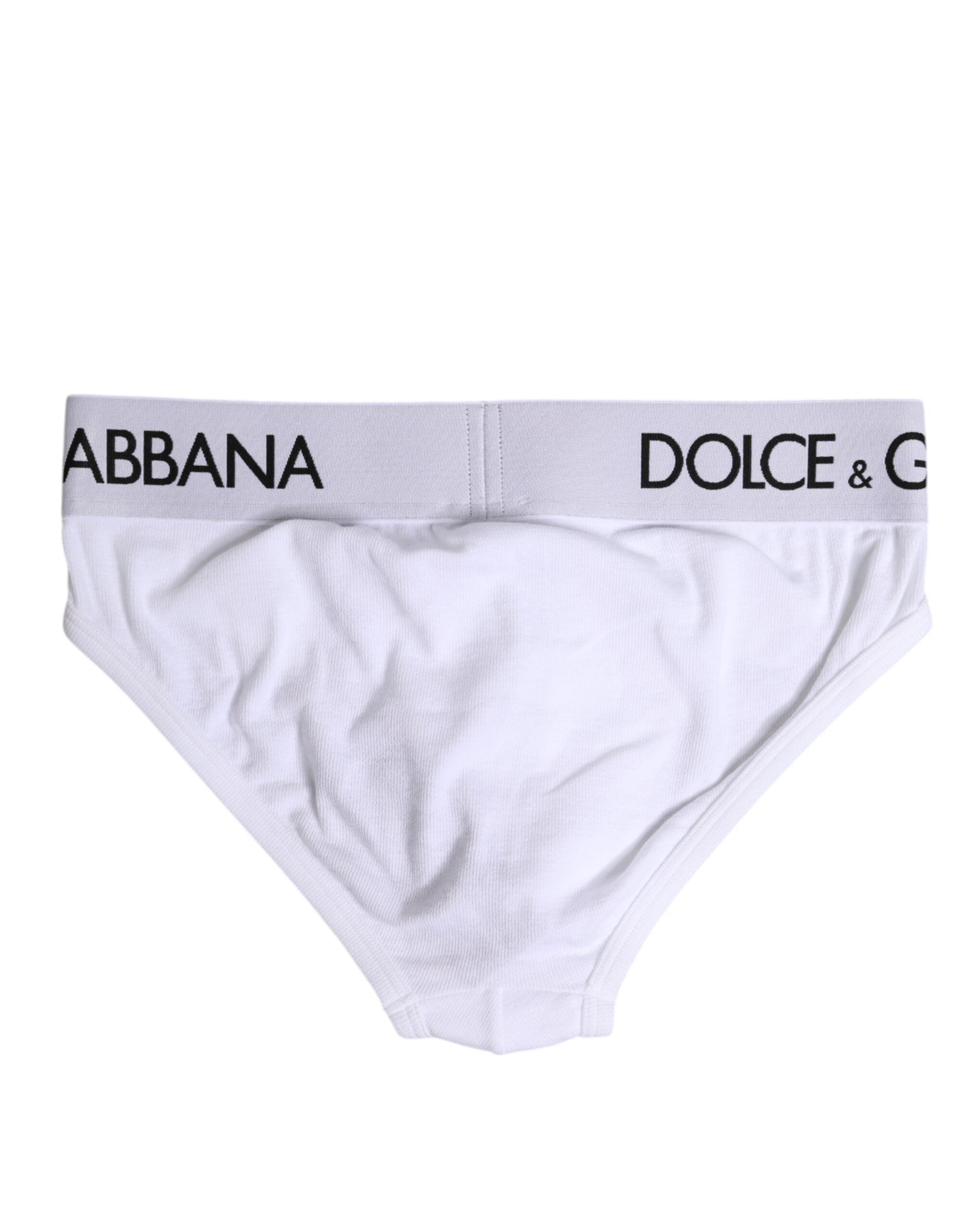 White Cotton Stretch Regular Brief Underwear - ventzia