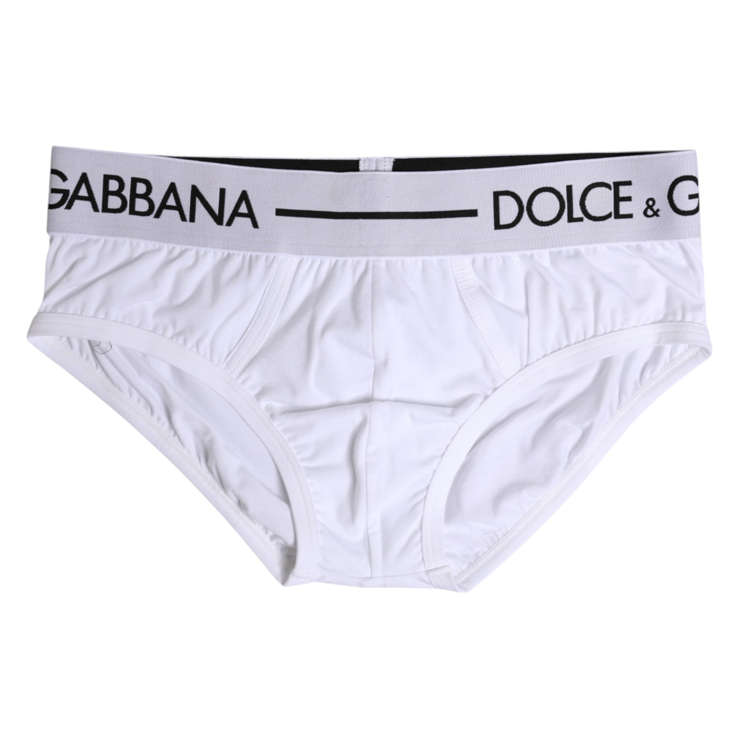 White Cotton Stretch Regular Brief Underwear - ventzia