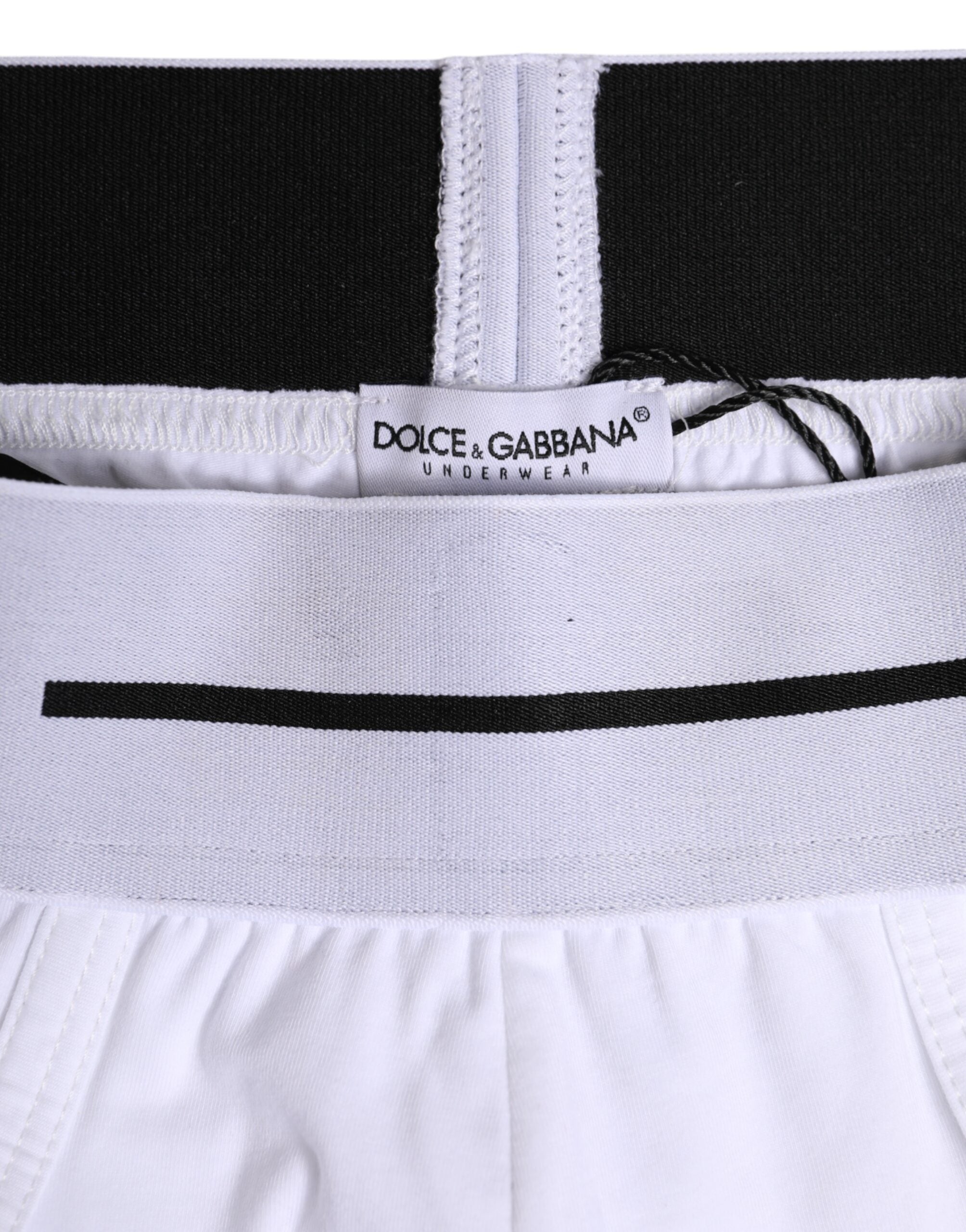 White Cotton Stretch Regular Brief Underwear - ventzia